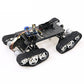 4WD Robot Tank Chassis Kit Black Chassis Shock Absorbing + 4pcs 12V 300RPM Motors with Encoder