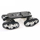 4WD Robot Tank Chassis Kit Black Chassis Shock Absorbing + 4pcs 12V 300RPM Motors with Encoder