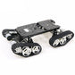 4WD Robot Tank Chassis Kit Black Chassis Shock Absorbing + 4pcs 12V 300RPM Motors with Encoder