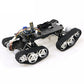 4WD Robot Tank Chassis Kit Black Chassis + Joystick Control + 4pcs 12V 300RPM Motors with Encoder