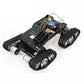 4WD Robot Tank Chassis Kit Black Chassis + Joystick Control + 4pcs 12V 300RPM Motors with Encoder