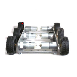6WD Smart RC Car Chassis Kit Aluminum Alloy Frame + 12V Motors for DIY 7kg Load Capacity Unassembled