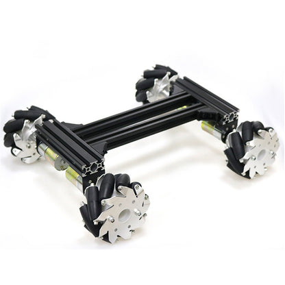 4WD Smart RC Car Chassis with 12V 300RPM High-Power Motors Large Load Capacity Assembly Needed Black