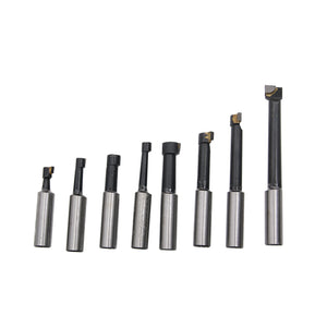 Milling Machine MT2-M10 F1-12 50mm Boring Head w/9PCS 12mm Boring Bars Set + Case