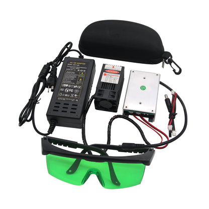 450nm 15W Blue Laser Module 15000mw 12V Support TTL Laser Head Kit Adjustable Focus