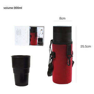2-8℃ Insulin Cooler Rechargeable Insulin Fridge Car for Medicine Drinks + Cup Saucer + Red Cup Cover