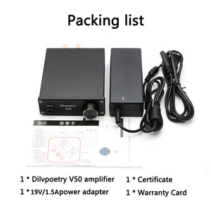 Digital Power Amplifier Audio 2 Channel 150W+150W TPA3116D2 HiFi Class D Amplifier V50 Black