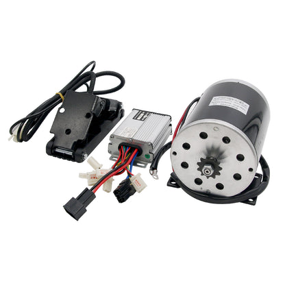 48V 1000W DC Electric Motor Kit w/ Base Speed Controller &amp; Foot Pedal Throttle