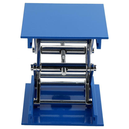4Inch Lab Lift Platform Aluminum Lift Platform Stand Rack Blue 100*100mm