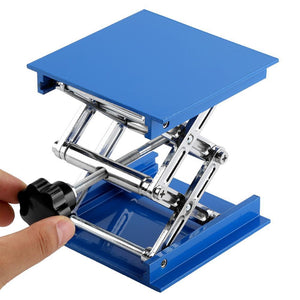 4Inch Lab Lift Platform Aluminum Lift Platform Stand Rack Blue 100*100mm