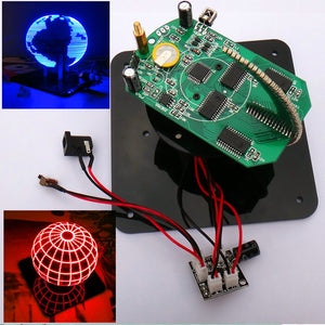 DIY Rotating 56-LEDs POV Clock Parts (Red POV LED Parts Kit Unfinished + TTL Serial Downloader)