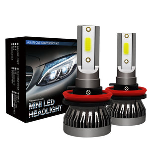 LED Headlight Bulb H11 H9 H8 Car Headlight Bulbs COB Waterproof 6000K 36W/Pair MINI1-H8H9H11