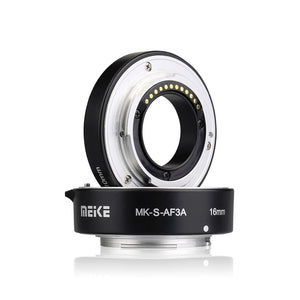 Auto Focus Macro Extension Tube Adapter Ring 10mm+16mm for Sony Mirrorless E- &amp; FE-Mount MK-S-AF3A