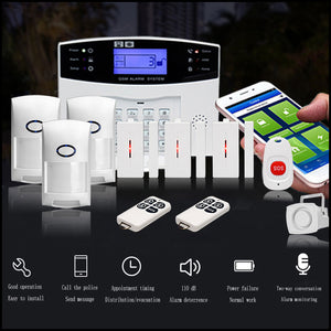 GSM Alarm Security System Wireless Home Security Alarm SOS Button Door Sensor Volume Recognition Kit