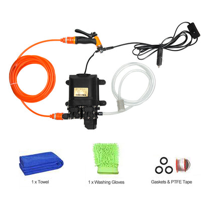 12V High Pressure Car Washer Portable Car Washer Machine Water Gun Pump Cleaner Car Care Package 5
