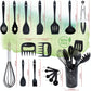 18pcs/Set Silicon Cooking Utensil Set with Holder Silicone Kitchenware Set with Gift Box