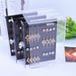3-Drawer Acrylic Earring Display Stands Jewelry Display Stand w/ Black Panels for 108 Pairs Earrings