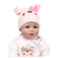 NPK Reborn Baby Doll Silicone Girl Toy Soft Toddler Girl Gift Doll Toys Pink