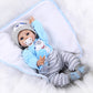 22Inch NPK Reborn Baby Dolls Silicone Soft Newborn Baby Boy Christmas Toys Gift 9042-2