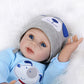 22Inch NPK Reborn Baby Dolls Silicone Soft Newborn Baby Boy Christmas Toys Gift 9042-2