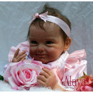 22Inch/55cm NPK Reborn Baby Dolls Silicone Soft Lifelike Baby Girl Toy Pink AA002P