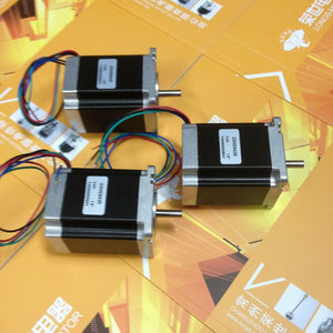 3pcs Nema 23 Stepper Motor 23HS8430 270oz.in 1.9NM Single Shaft 76mm 3A CNC Router Stepper Motor Kit