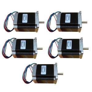 5pcs Nema 23 Stepper Motor 23HS8430 270oz.in 1.9NM Single Shaft 76mm 3A CNC Router Stepper Motor Kit