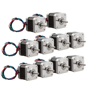 10pcs Nema 17 Stepper Motor 12V 17HS3404N 0.4A 45OZ-in 34mm 4Wires for CNC 3D Printer Extruder