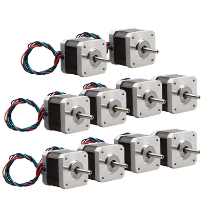 10pcs Nema 17 Stepper Motor 12V 17HS3404N 0.4A 45OZ-in 34mm 4Wires for CNC 3D Printer Extruder