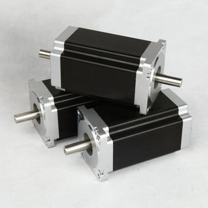 3pcs Nema 34 Stepper Motor Kit 34HS5435C-02B2 Dual Shaft 1600oz.in 10.5Nm 3.5A 151mm CNC
