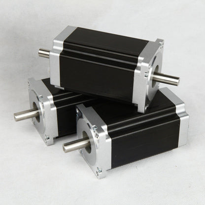3pcs Nema 34 Stepper Motor Kit 34HS5435C-02B2 Dual Shaft 1600oz.in 10.5Nm 3.5A 151mm CNC