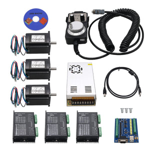 5 Axis CNC Kit Nema 23 Stepper Motor 57+DM542 Stepper Motor Driver+MACH3 USB CNC 5 Axis Control Card