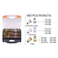 900pcs Nutset Tool Kit Rivnuts M3-M10 Stainless Steel Aluminum Steel Rivnuts &amp; Rivet Nut Gun