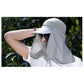 Outdoor Sun Hat with Neck Flap for Men 360° UV Protection Removable Neck Flap Fishing Hunting Hiking