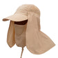 Outdoor Sun Hat with Neck Flap for Men 360° UV Protection Removable Neck Flap Fishing Hunting Hiking