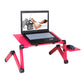 360° Adjustable Laptop Desk Stand Foldable Notebook PC Table Desk w/ Removable Mouse Tray