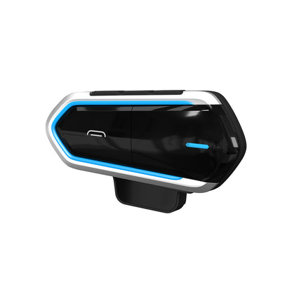 Motorcycle Helmet Bluetooth Headset Waterproof Rechargeable Handsfree Call Music FM Radio QTB35