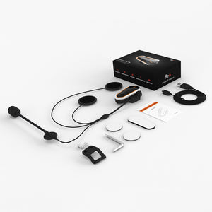 Bluetooth Motorcycle Helmet Intercom Bluetooth Headset Waterproof with FM Radio QTBE6