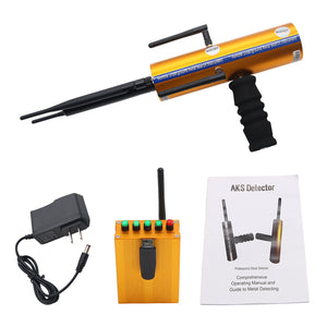 AKS Long Range Gold Metal Detector Gems Diamond Finder with Six Antennas Handheld Type