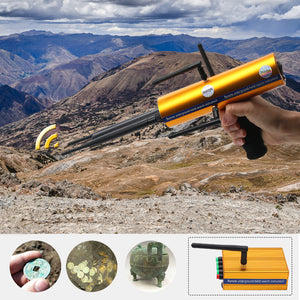 AKS Long Range Gold Metal Detector Gems Diamond Finder with Six Antennas Handheld Type