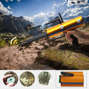 AKS Long Range Gold Metal Detector Gems Diamond Finder with Five Antennas Handheld Type