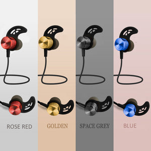 2pcs Magnetic Wireless Earbuds for Sports Sweatproof V4.2 Bluetooth Headphones w/Mic ZHY-11