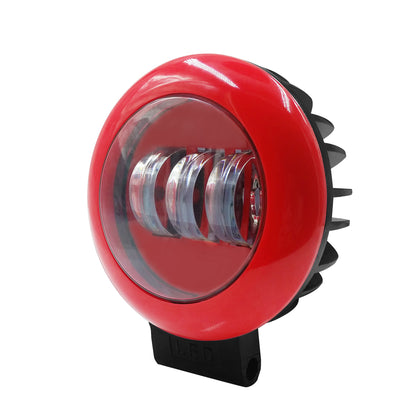 1pc 30W Red Round Off-road Spotlight LED Working Lamp for SUV Off-Road Vehicles Boat Motorcycle