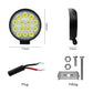 1pc 42W 4200LM Round Off-road Spotlight LED Work Light for Truck Jeep ATV SUV Boat Most Vehicles