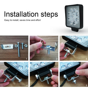 1pc 27W 2700LM Off-road Spotlight LED Work Light for Truck Jeep ATV SUV Boat Yacht