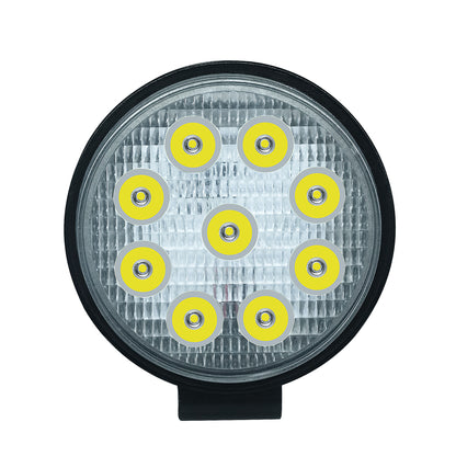 1pc 27W 2700LM Round Off-road Spotlight LED Work Light for Truck Jeep ATV SUV Boat Yacht