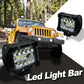 1pc 4" 60W Off-road Roof Light LED Work Light Flood Beam for Truck SUV Boat Crane Forklift