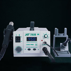 NT-762E 2 in 1 BGA Lead-free Adjustable Hot Air Rework Station Soldering iron digtal screen 750W For CPU PCB