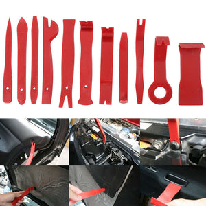 19pcs Car Trim Removal Tool Set Kit w/Bag Door Panel Dashboard Audio System Interior DIY Tools Red