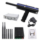 AKS Long Range Gold Metal Detector Gems Diamond Finder Black w/ Six Antennas Aluminum Carry Case